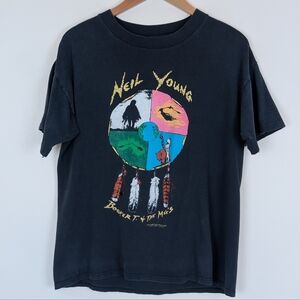 Vintage 1993 Neil Young World Tour with Booker T & The MG's Graphic T-shirt